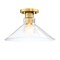 Designers Fountain Leena 14 in. 1-Light Brushed Gold Modern Semi Flush Mount with Clear Glass Shade for Bedrooms D307M-SF-BG - alternate 6